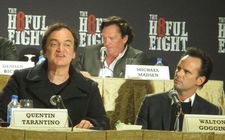 Quentin Tarantino with Michael Madsen and Walter Goggins: "To me, a blizzard is like a monster in a monster movie."